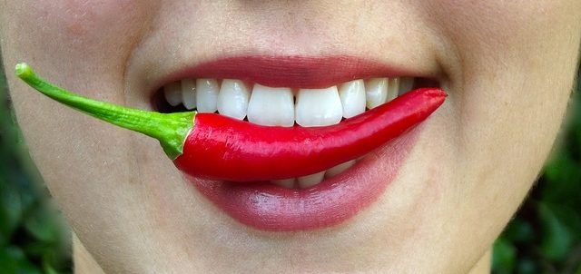 chili bite hot red lips mouth