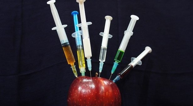 apple syringe injections colorful many