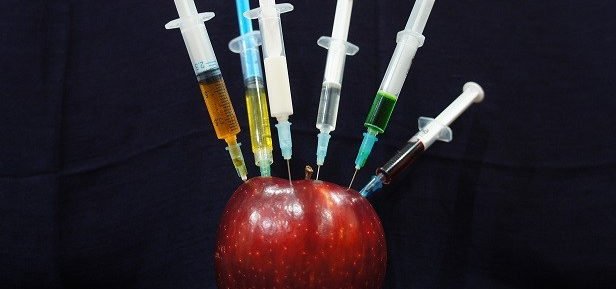 apple syringe injections colorful many