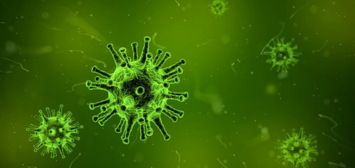 green virus viral outbreak computer generated