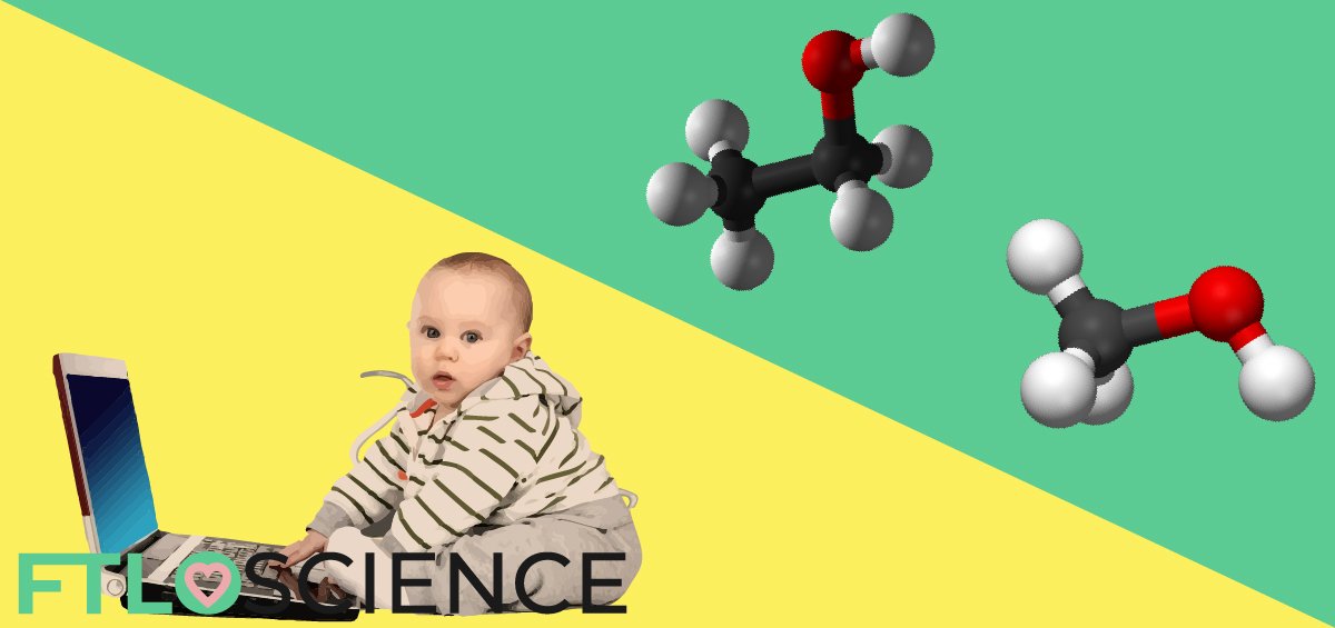 baby on computer and molecules ftloscience post